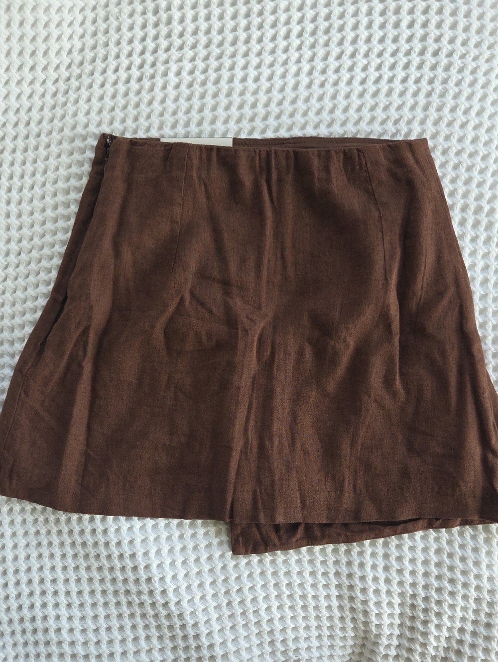 NWT A&F Scarlett Linen-Blend Wrap Mini Skort - Picture 5 of 7